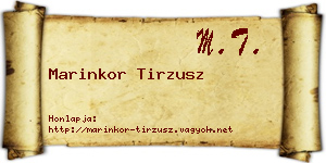 Marinkor Tirzusz névjegykártya
